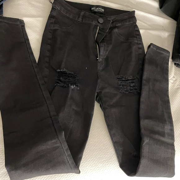 Fitjeans high waisted regular 4 hole ripped jeans - Picture 2 of 5